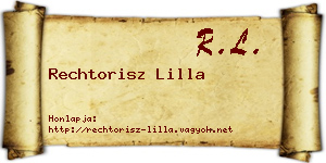Rechtorisz Lilla névjegykártya