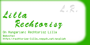 lilla rechtorisz business card